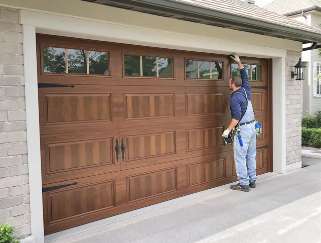 Custom garage door showcase by West Hartford Garage Door Repair in West Hartford