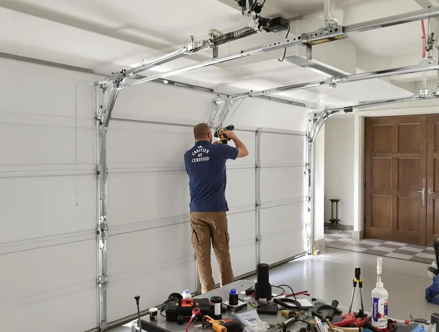 West Hartford Garage Door Repair certified technician performing precision garage door repair in West Hartford