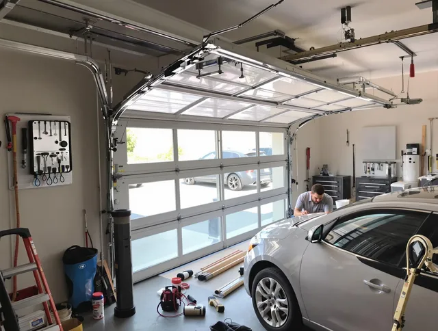Garage door noise reduction service by West Hartford Garage Door Repair in West Hartford