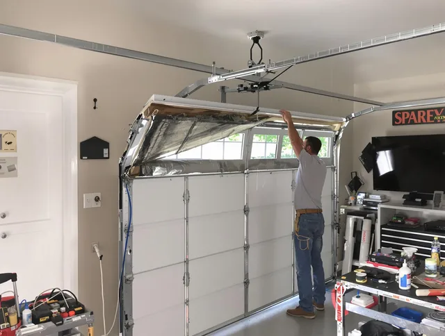 Garage door section replacement by West Hartford Garage Door Repair in West Hartford